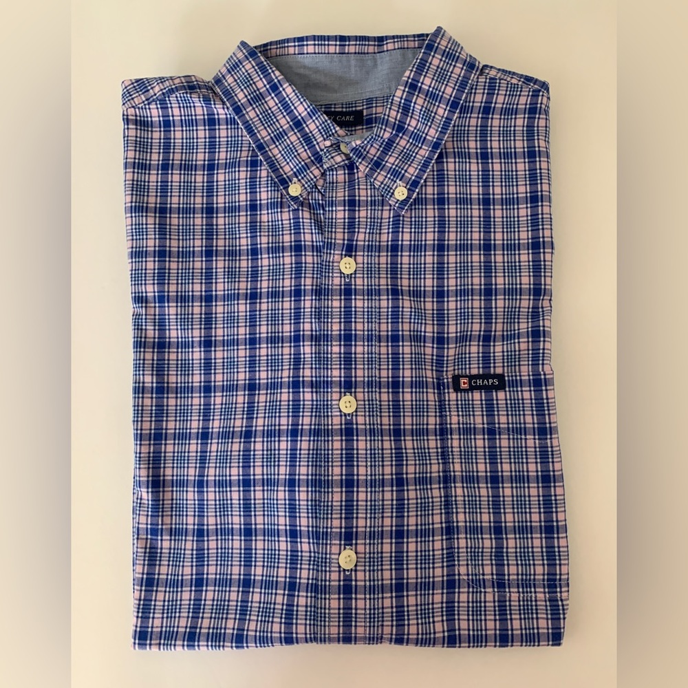⭐️Chaps Easy Care Casual Shirt Size Large